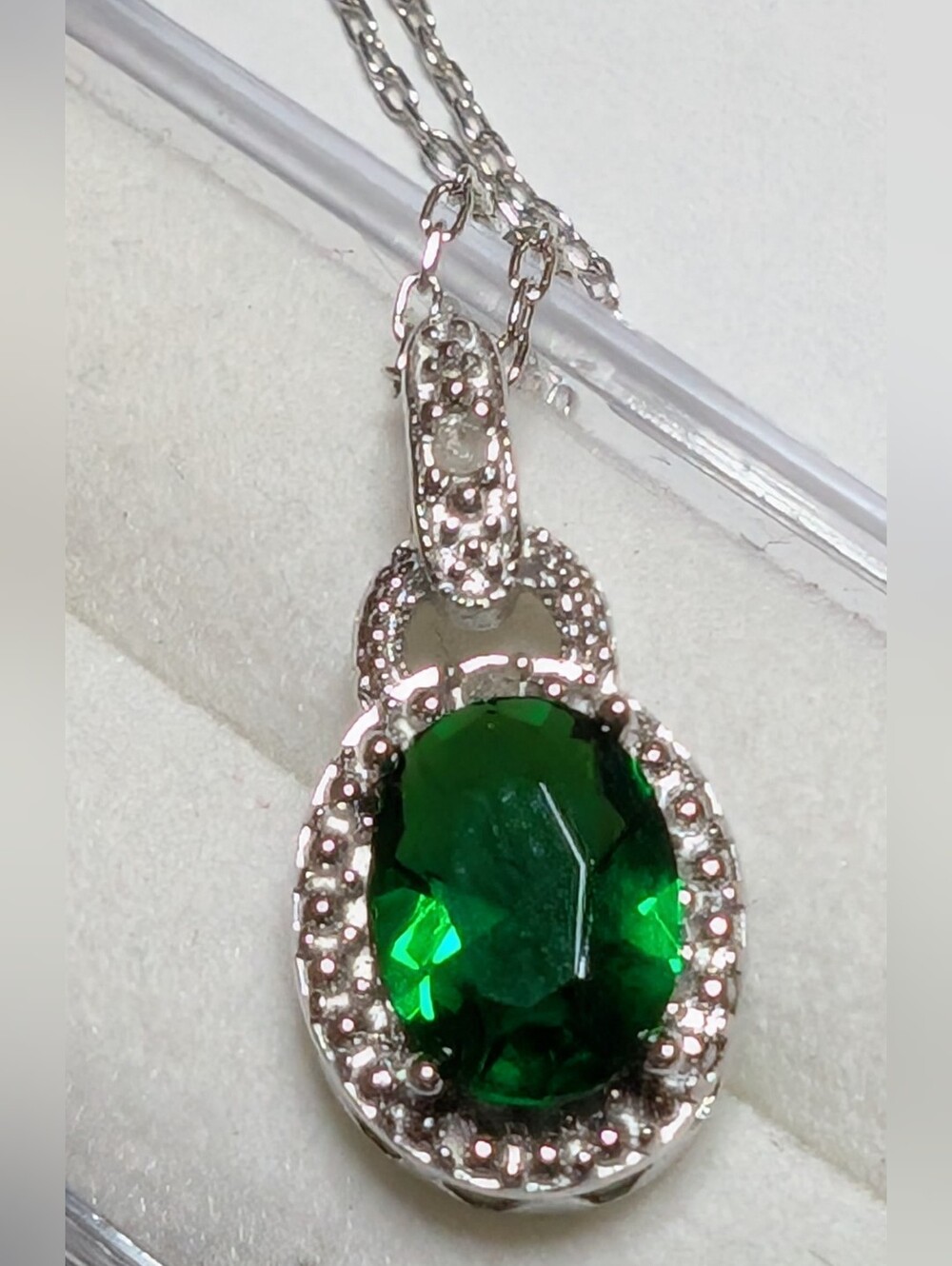 Chrome Diopside Sterling Silver Pendant